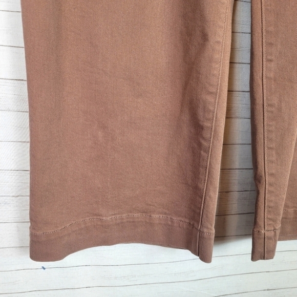 LOGO by Lori Goldstein Stretch Twill Boyfriend Crop Wide-Leg Pants, sz 14 - Picture 2 of 13